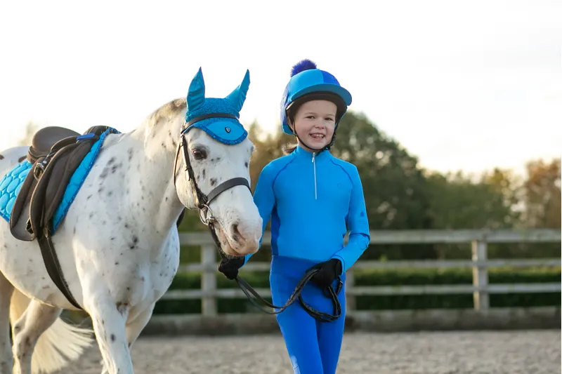 Hy Equestrian DynaMizs Ecliptic Riding Tights - Cobalt/Ocean-1